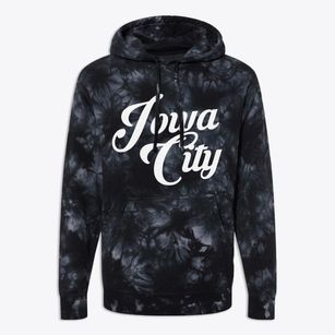 Iowa City Iowa Vintage Team Premium Tie-Dye Hoodie