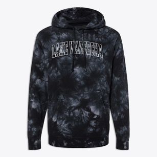 Lake Wazeecha Wisconsin Trendy Block Premium Tie-Dye Hoodie