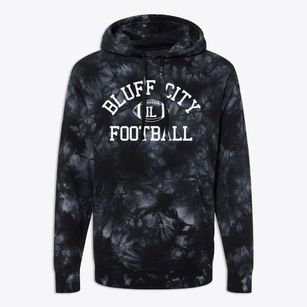 Bluff City Illinois Football Premium Tie-Dye Hoodie