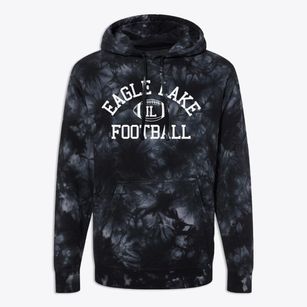 Eagle Lake Illinois Football Premium Tie-Dye Hoodie