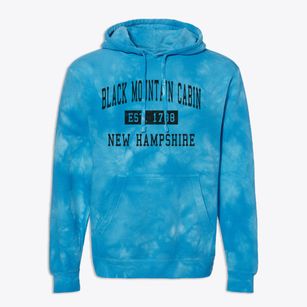 Black Mountain Cabin New Hampshire Classic Established Premium Tie-Dye Hoodie