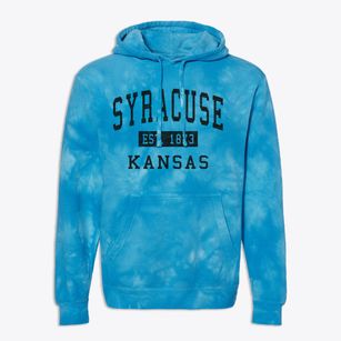 Syracuse Kansas Classic Established Premium Tie-Dye Hoodie
