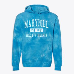 Marybill West Virginia Classic Established Premium Tie-Dye Hoodie