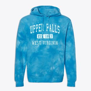 Upper Falls West Virginia Classic Established Premium Tie-Dye Hoodie