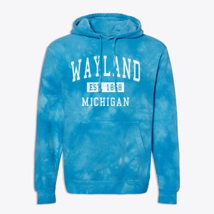 Wayland Michigan Classic Established Premium Tie-Dye Hoodie
