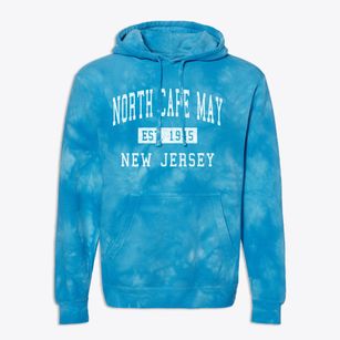 North Cape May New Jersey Classic Established Premium Tie-Dye Hoodie