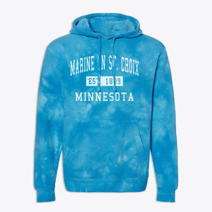 Marine On St. Croix Minnesota Classic Established Premium Tie-Dye Hoodie