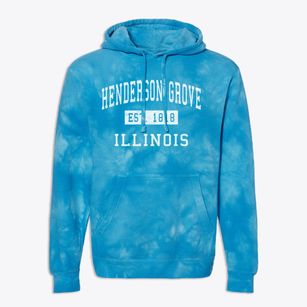 Henderson Grove Illinois Classic Established Premium Tie-Dye Hoodie