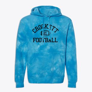Crockett Junior High School Classic Football Premium Tie-Dye Hoodie
