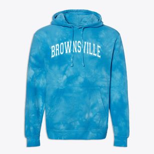 Brownsville Hurricanes Football Varsity Arch Premium Tie-Dye Hoodie