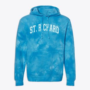 Saint Richard Elementary School Varsity Arch Premium Tie-Dye Hoodie