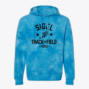 Sigel Township School 3 Adams Track and Field Premium Tie-Dye Hoodie