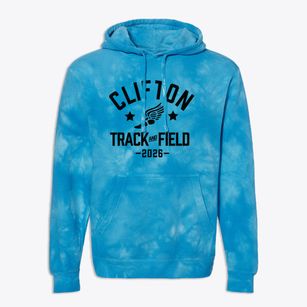 Clifton Elementary School 12 Track and Field Premium Tie-Dye Hoodie