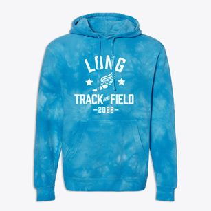 Long Middle School Track and Field Premium Tie-Dye Hoodie