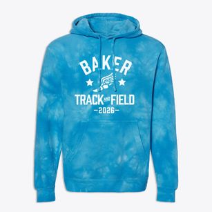 Baker Junior High School Track and Field Premium Tie-Dye Hoodie