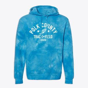 Polk County High School Track and Field Premium Tie-Dye Hoodie