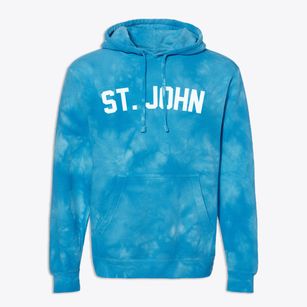 St. John North Dakota Classic Curve Premium Tie-Dye Hoodie