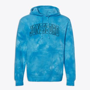 Jonesboro Illinois Trendy Block Premium Tie-Dye Hoodie