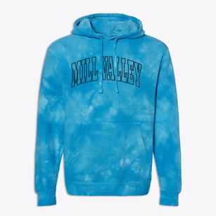 Mill Valley California Trendy Block Premium Tie-Dye Hoodie