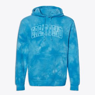 Great Bend New York Trendy Block Premium Tie-Dye Hoodie