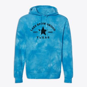 Lake Brownwood Texas Star Premium Tie-Dye Hoodie