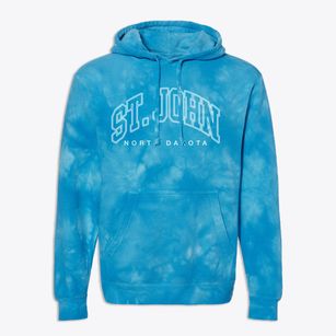 St. John North Dakota Inline Premium Tie-Dye Hoodie