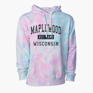 Maplewood Wisconsin Classic Established Premium Tie-Dye Hoodie