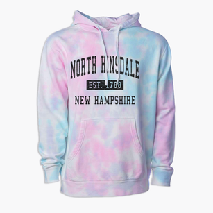 North Hinsdale New Hampshire Classic Established Premium Tie-Dye Hoodie