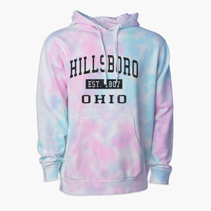 Hillsboro Ohio Classic Established Premium Tie-Dye Hoodie