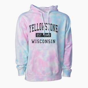 Yellowstone Wisconsin Classic Established Premium Tie-Dye Hoodie