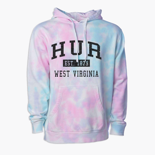 Hur West Virginia Classic Established Premium Tie-Dye Hoodie