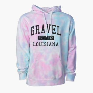 Gravel Louisiana Classic Established Premium Tie-Dye Hoodie