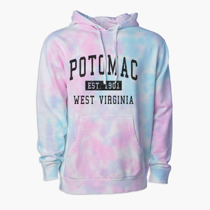 Potomac West Virginia Classic Established Premium Tie-Dye Hoodie