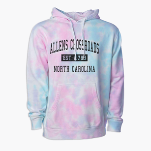 Allens Crossroads North Carolina Classic Established Premium Tie-Dye Hoodie
