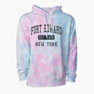 Fort Edward New York Classic Established Premium Tie-Dye Hoodie