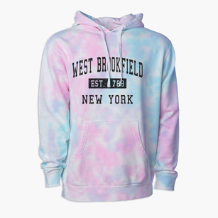 West Brookfield New York Classic Established Premium Tie-Dye Hoodie