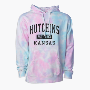 Hutchins Kansas Classic Established Premium Tie-Dye Hoodie