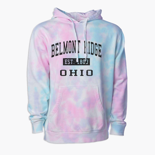 Belmont Ridge Ohio Classic Established Premium Tie-Dye Hoodie