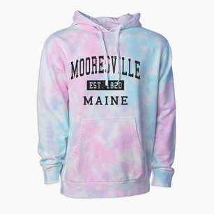 Mooresville Maine Classic Established Premium Tie-Dye Hoodie
