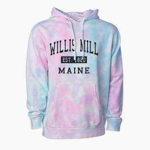 Willis Mill Maine Classic Established Premium Tie-Dye Hoodie