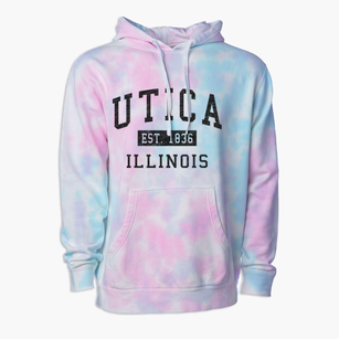 Utica Illinois Classic Established Premium Tie-Dye Hoodie