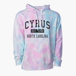 Cyrus North Carolina Classic Established Premium Tie-Dye Hoodie