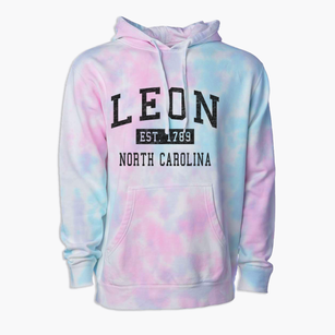 Leon North Carolina Classic Established Premium Tie-Dye Hoodie