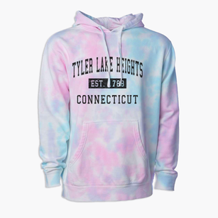 Tyler Lake Heights Connecticut Classic Established Premium Tie-Dye Hoodie