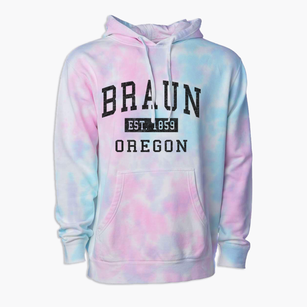 Braun Oregon Classic Established Premium Tie-Dye Hoodie