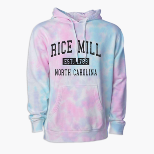 Rice Mill North Carolina Classic Established Premium Tie-Dye Hoodie