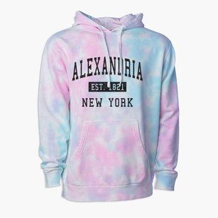 Alexandria New York Classic Established Premium Tie-Dye Hoodie