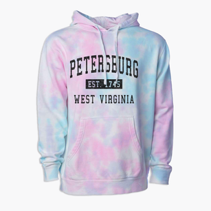Petersburg West Virginia Classic Established Premium Tie-Dye Hoodie