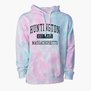 Huntington Massachusetts Classic Established Premium Tie-Dye Hoodie