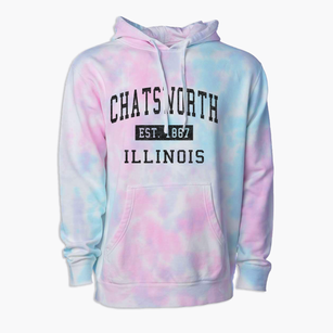 Chatsworth Illinois Classic Established Premium Tie-Dye Hoodie